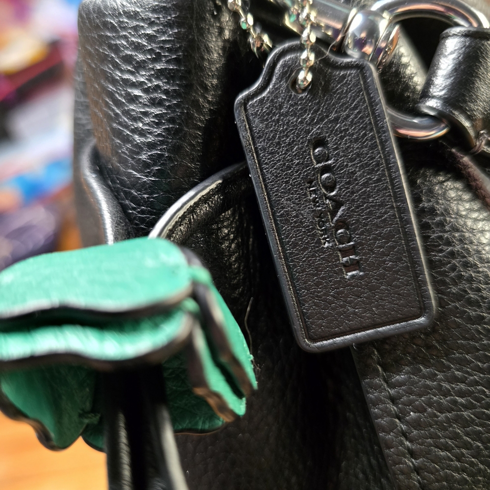 Coach Black Leather Petal Drawstring Bucket Bag - Picture 4 of 9
